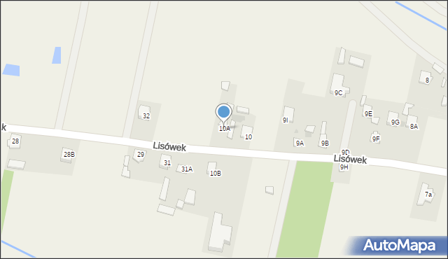 Lisówek, Lisówek, 10A, mapa Lisówek