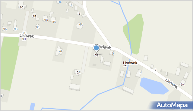 Lisówek, Lisówek, 5B, mapa Lisówek