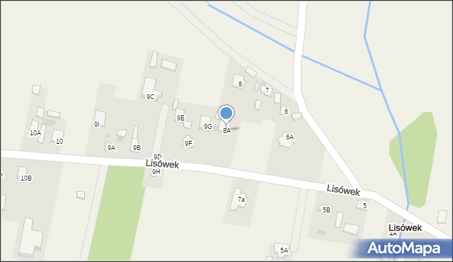 Lisówek, Lisówek, 8A, mapa Lisówek