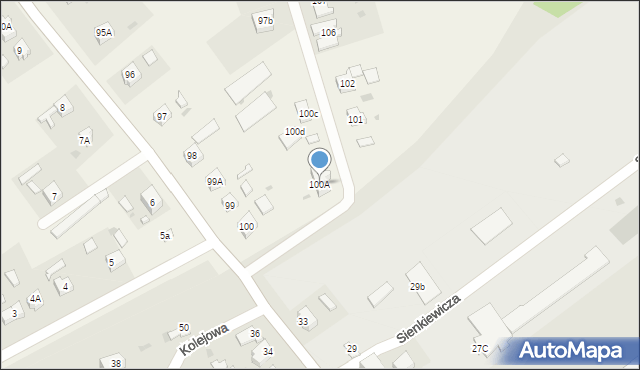 Lisowice, Lisowice, 100A, mapa Lisowice