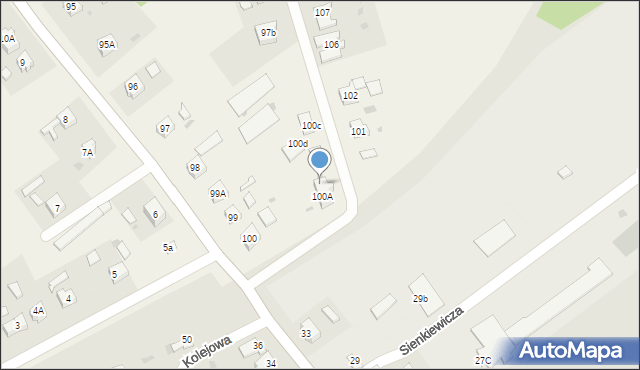 Lisowice, Lisowice, 100B, mapa Lisowice