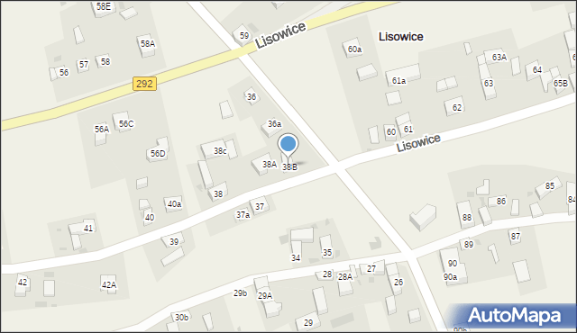 Lisowice, Lisowice, 38B, mapa Lisowice