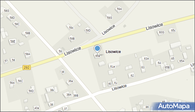 Lisowice, Lisowice, 60a, mapa Lisowice