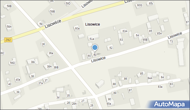 Lisowice, Lisowice, 61, mapa Lisowice