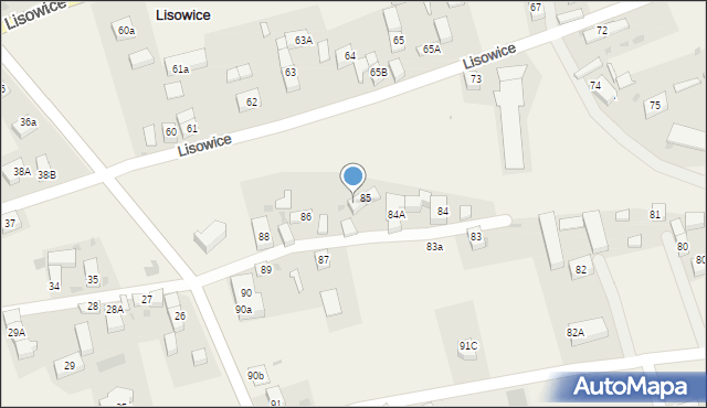 Lisowice, Lisowice, 85A, mapa Lisowice