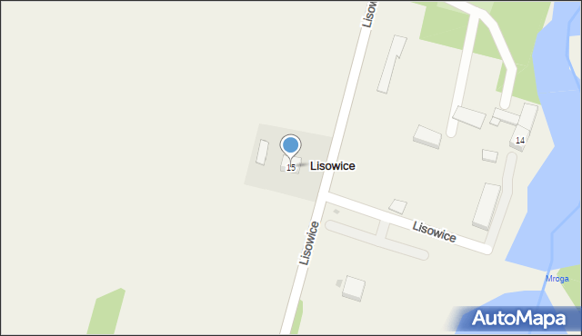 Lisowice, Lisowice, 15, mapa Lisowice