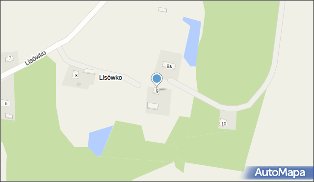 Lisówko, Lisówko, 9, mapa Lisówko