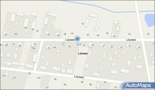 Lisowo, Lisowo, 43, mapa Lisowo