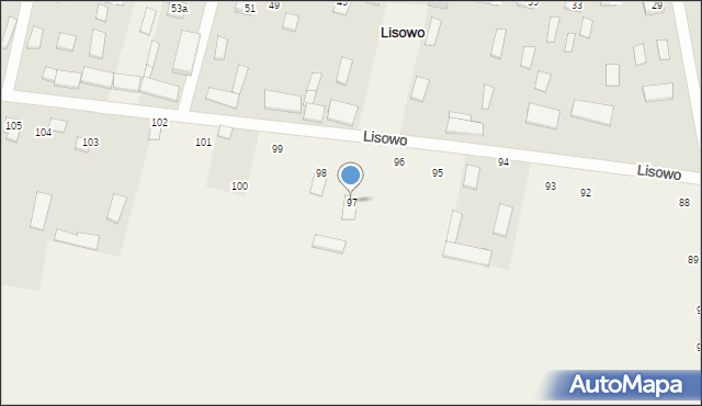 Lisowo, Lisowo, 97, mapa Lisowo