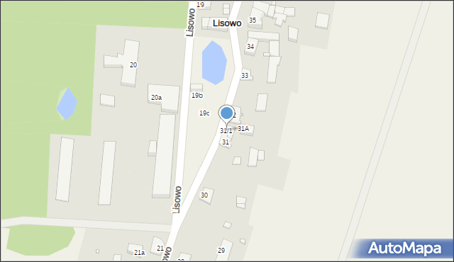 Lisowo, Lisowo, 31/1, mapa Lisowo