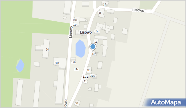 Lisowo, Lisowo, 33, mapa Lisowo