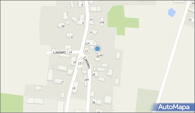 Lisowo, Lisowo, 40, mapa Lisowo
