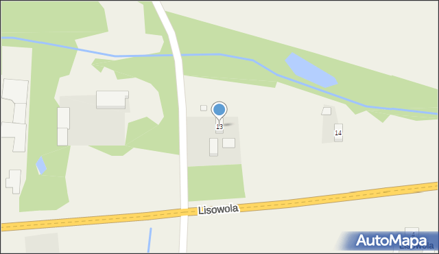 Lisowola, Lisowola, 13, mapa Lisowola