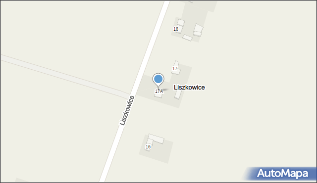 Liszkowice, Liszkowice, 17A, mapa Liszkowice