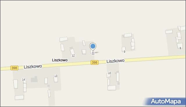 Liszkowo, Liszkowo, 11, mapa Liszkowo