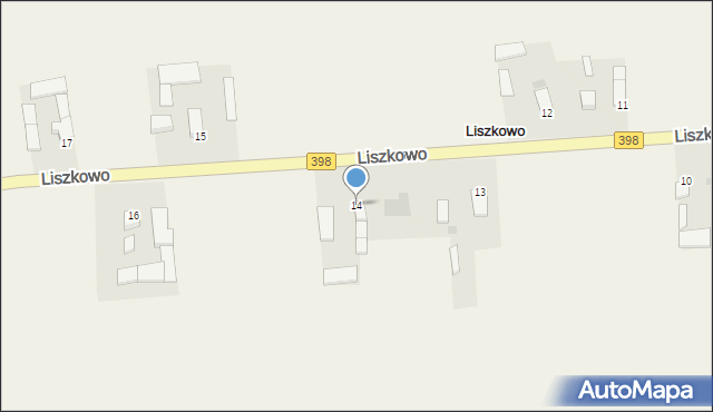 Liszkowo, Liszkowo, 14, mapa Liszkowo