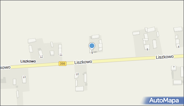 Liszkowo, Liszkowo, 9, mapa Liszkowo