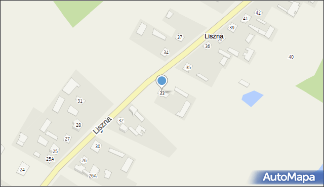 Liszna, Liszna, 33, mapa Liszna