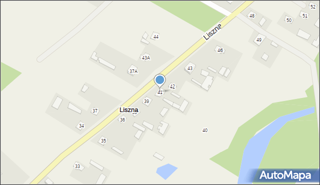 Liszna, Liszna, 41, mapa Liszna