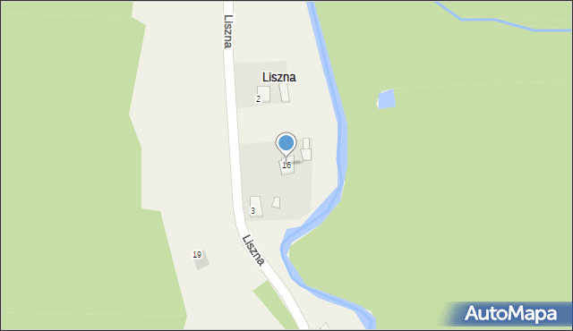 Liszna, Liszna, 16, mapa Liszna