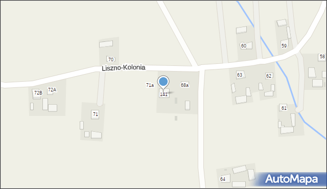 Liszno-Kolonia, Liszno-Kolonia, 141, mapa Liszno-Kolonia