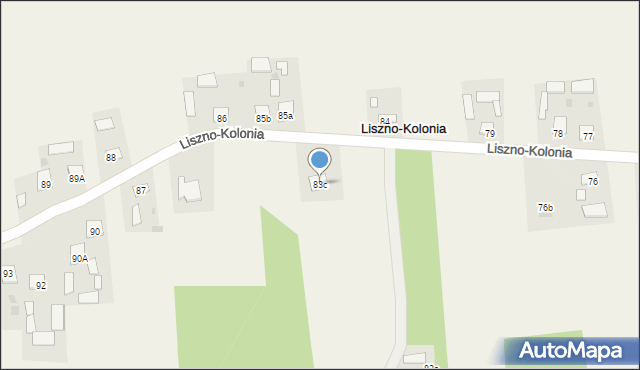 Liszno-Kolonia, Liszno-Kolonia, 83c, mapa Liszno-Kolonia