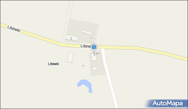 Litewki, Litewki, 1, mapa Litewki