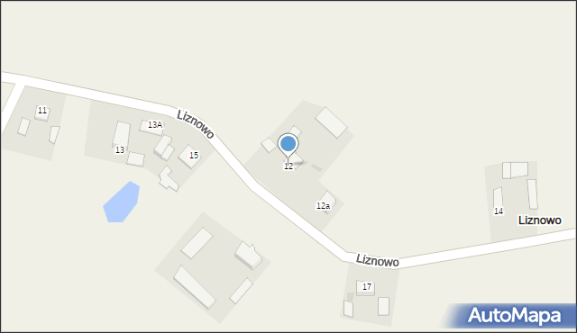 Liznowo, Liznowo, 12, mapa Liznowo