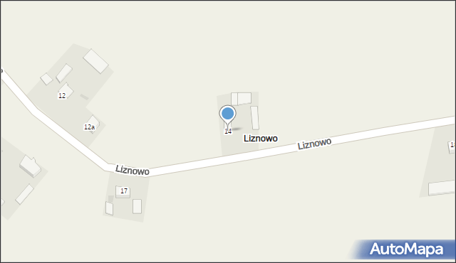 Liznowo, Liznowo, 14, mapa Liznowo