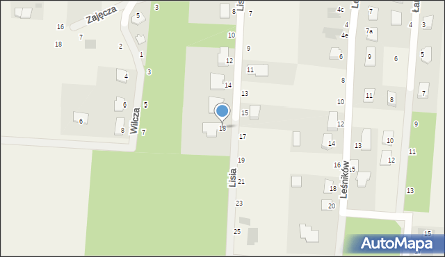Łochowice, Lisia, 18, mapa Łochowice