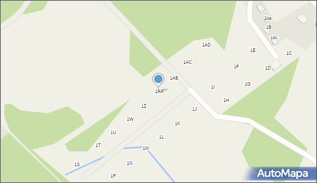 Łomnica, Lipowa, 1AA, mapa Łomnica