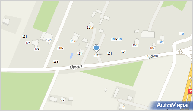 Lubartów, Lipowa, 112, mapa Lubartów