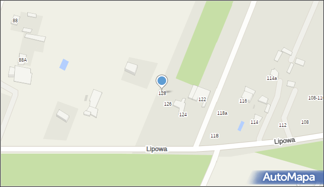 Lubartów, Lipowa, 128, mapa Lubartów