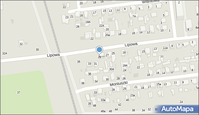 Lubartów, Lipowa, 29, mapa Lubartów