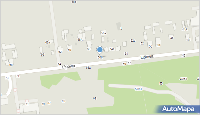 Lubartów, Lipowa, 56b, mapa Lubartów