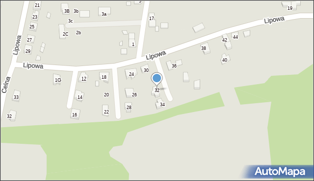 Lubawka, Lipowa, 32, mapa Lubawka