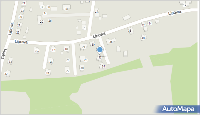 Lubawka, Lipowa, 32, mapa Lubawka