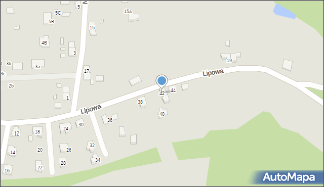 Lubawka, Lipowa, 42, mapa Lubawka