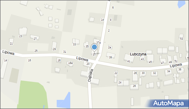 Lubczyna, Lipowa, 37, mapa Lubczyna