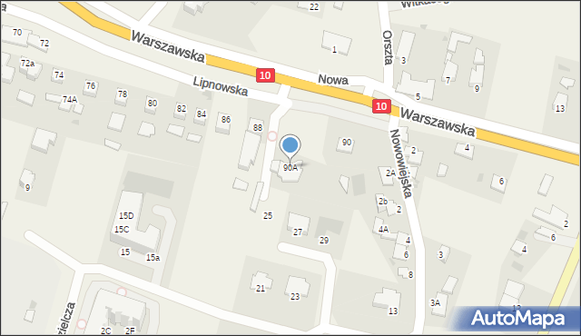 Lubicz Górny, Lipnowska, 90A, mapa Lubicz Górny