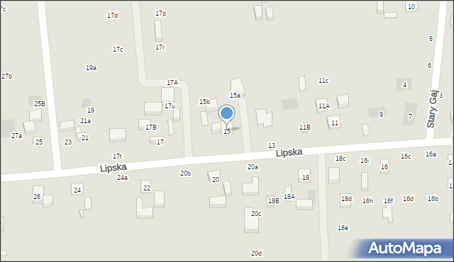 Lublin, Lipska, 15, mapa Lublina