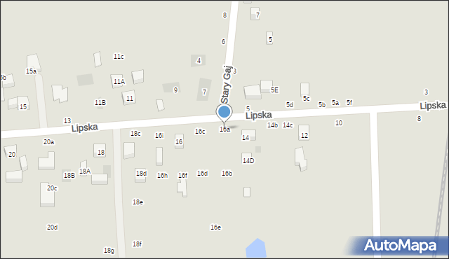 Lublin, Lipska, 16a, mapa Lublina