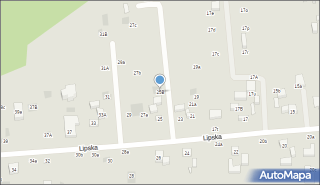 Lublin, Lipska, 25B, mapa Lublina