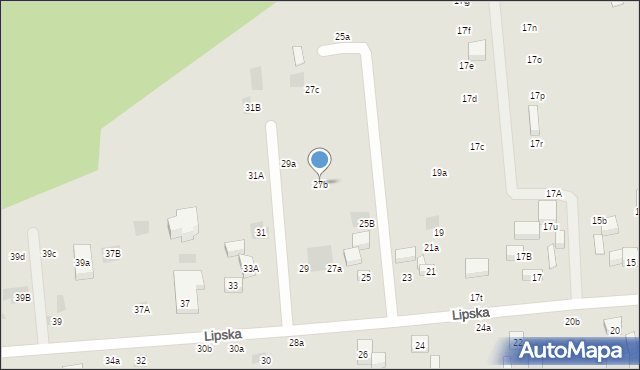 Lublin, Lipska, 27b, mapa Lublina