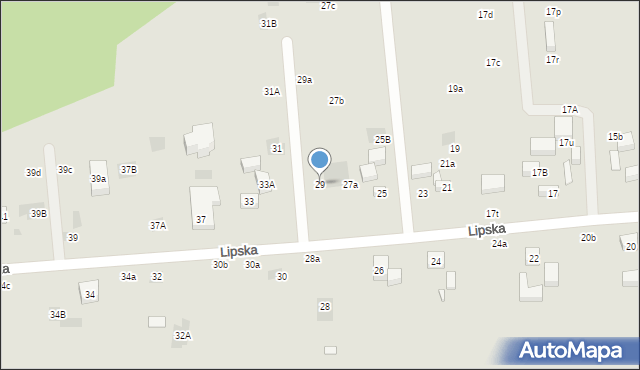 Lublin, Lipska, 29, mapa Lublina