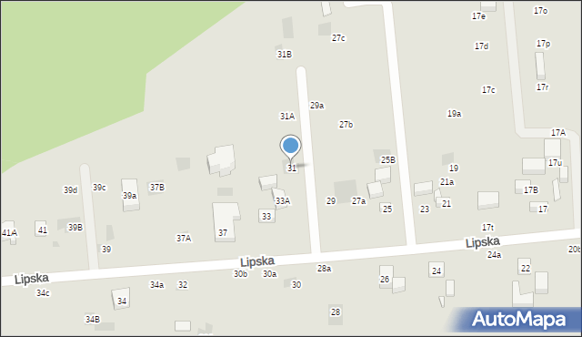 Lublin, Lipska, 31, mapa Lublina