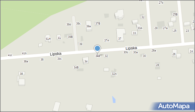 Lublin, Lipska, 34a, mapa Lublina