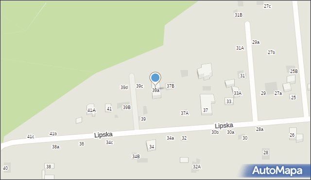 Lublin, Lipska, 39a, mapa Lublina