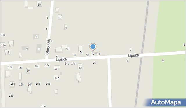 Lublin, Lipska, 5a, mapa Lublina