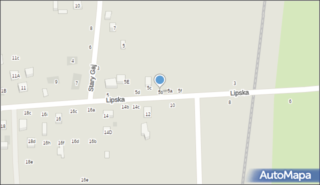 Lublin, Lipska, 5b, mapa Lublina